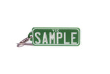 Number Plate Key Ring Green with White Writing