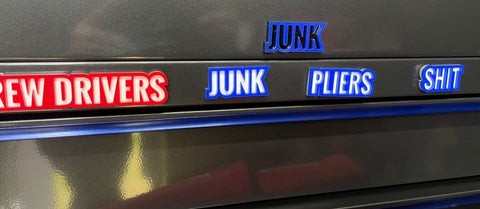 'Junk' Magnetic Tool Box Label