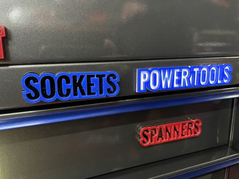 'Sockets' Magnetic Tool Box Label