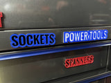 'Spanners' Magnetic Tool Box Label