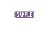 Number Plate Key Ring Purple with White Writing