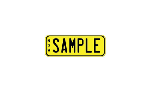 Number Plate Key Ring Yellow with Black Writing